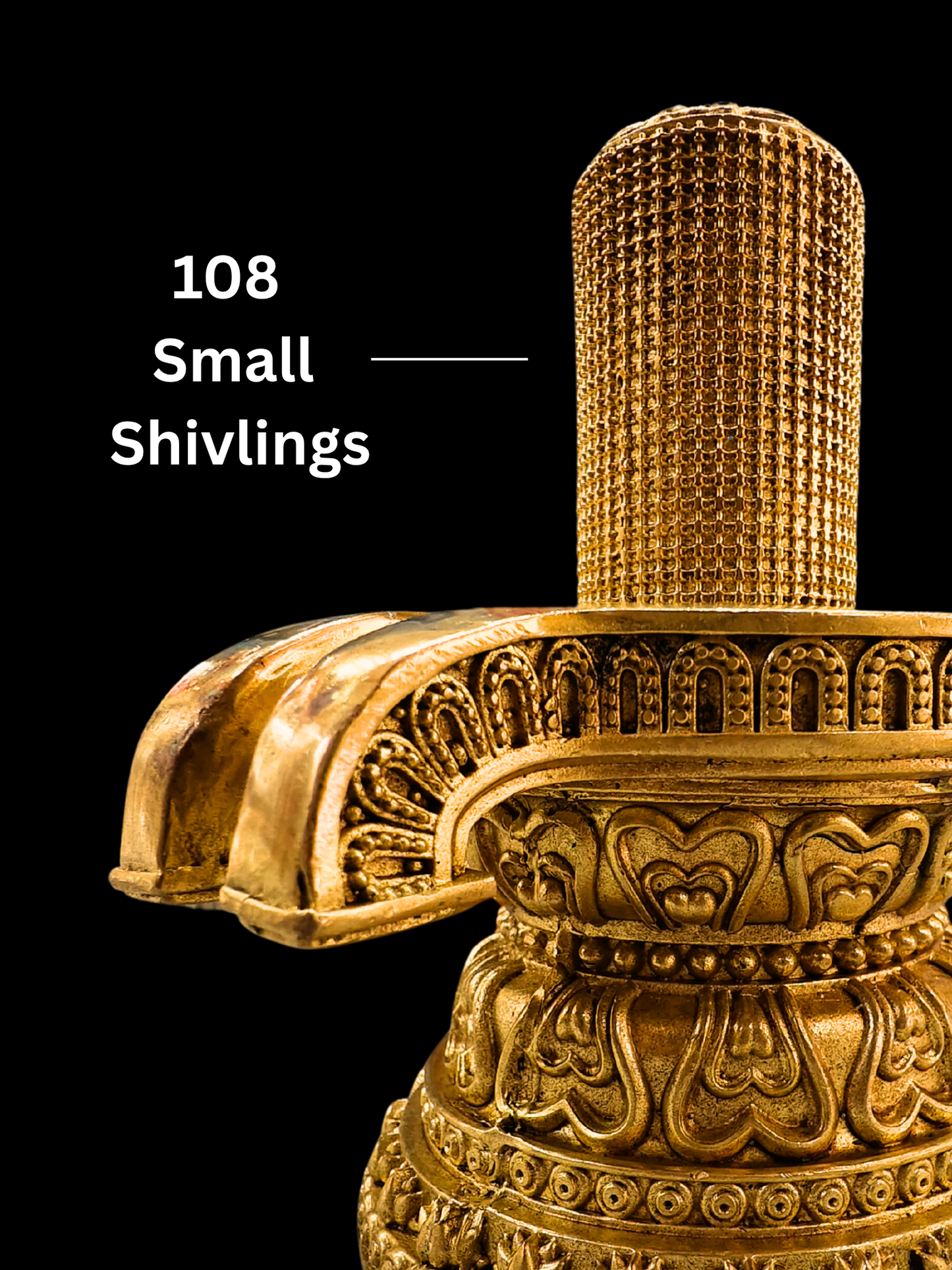 Brass Shiva Lingam with 108 Mini Shivlings