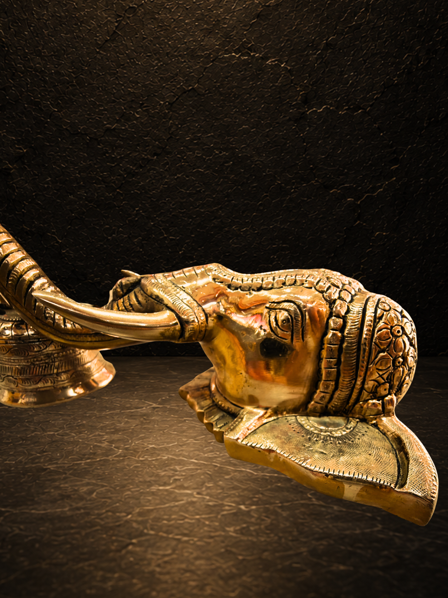 Sacred Trunk Bell — Handcrafted Brass Ganesha Wall Décor
