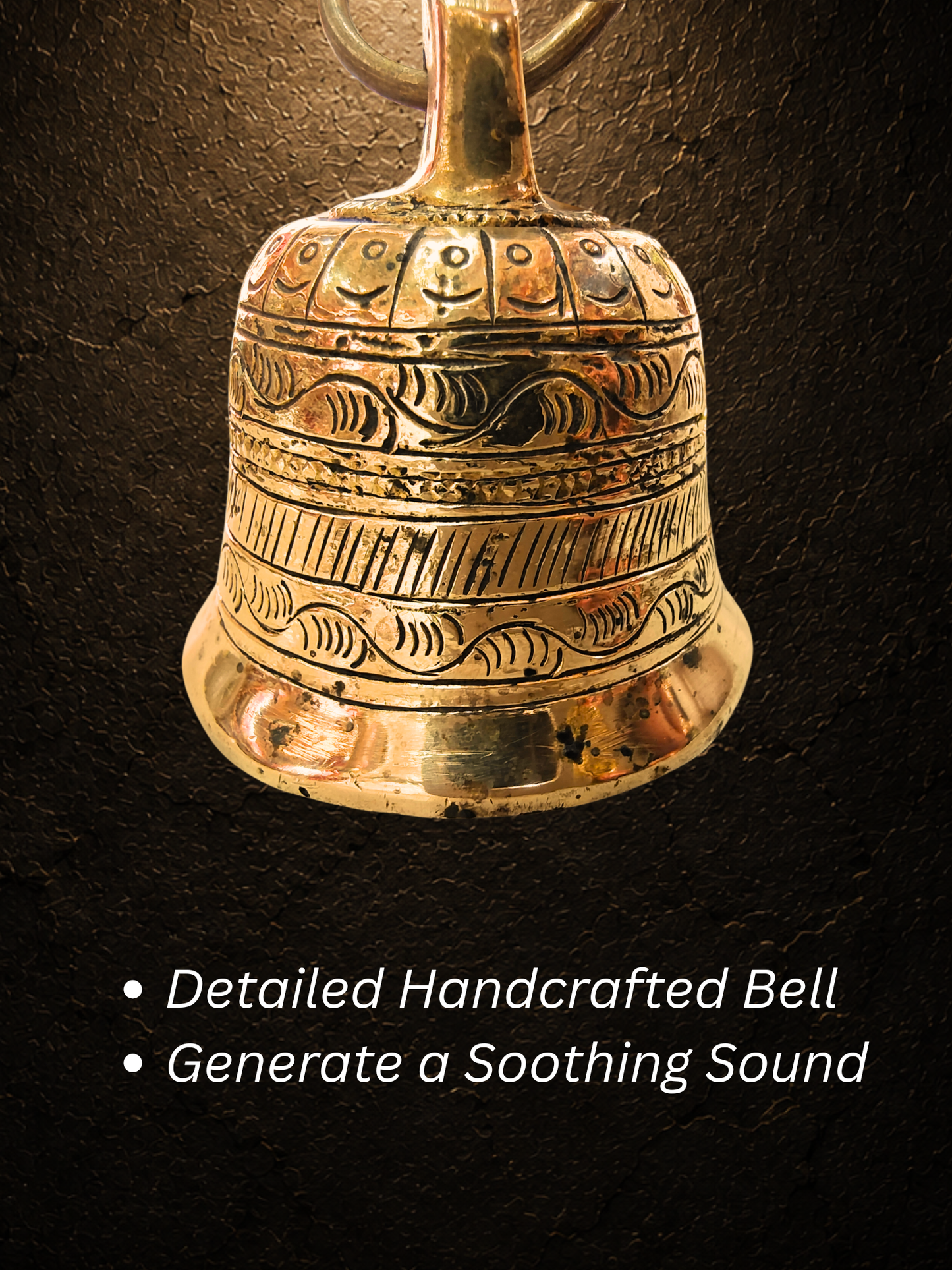 Sacred Trunk Bell — Handcrafted Brass Ganesha Wall Décor