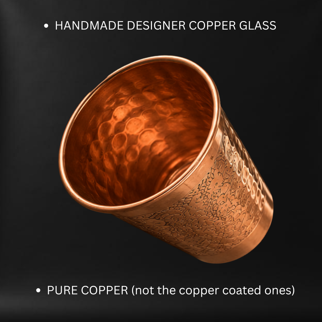 Copper Ayurvedic Vessel(glass)