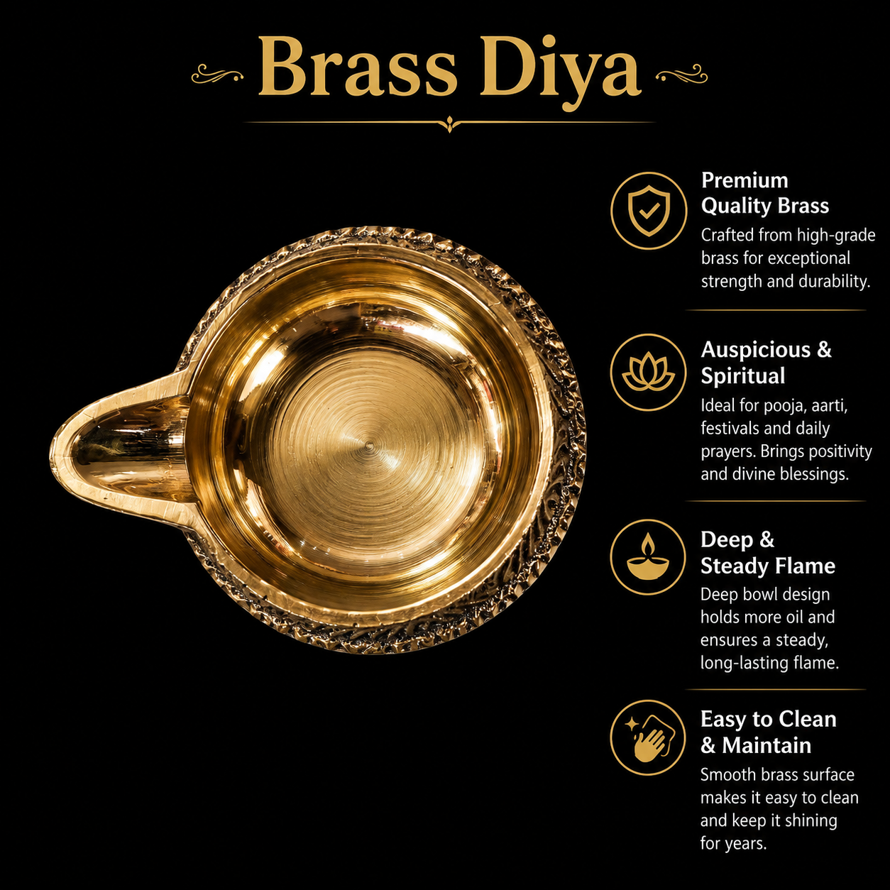 Brass Kuber Diya on Tortoise Base – Handcrafted Pooja Deepak for Wealth & Prosperity